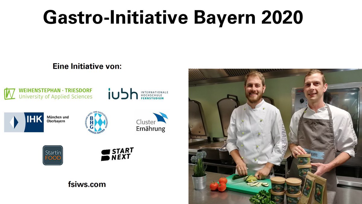 Neue Food Spezialitäten aus der Gastronomie 🥦🌶🥗 Der Foodstartup Inkubator Weihenstephan unterstützt Gastro- Betriebe bei der Entwicklung von Lebensmittel Produkten für den Handel ❇️ Jetzt mitmachen! fsiws.com/gastro-busines… <a href="/ClErnaehrung/">Cluster Ernährung</a> @f3Magazin