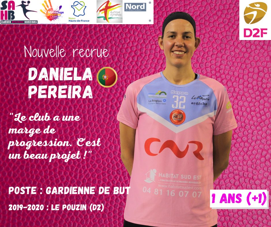 SambreAvesnoisH's tweet photo. Le Sambre-Avesnois Handball est très heureux d’accueillir l’expérimentée gardienne de but Daniela Pereira, qui évoluait cette saison à Le Pouzin.

Bienvenue Daniela ! https://t.co/NEpkfQ5dqB