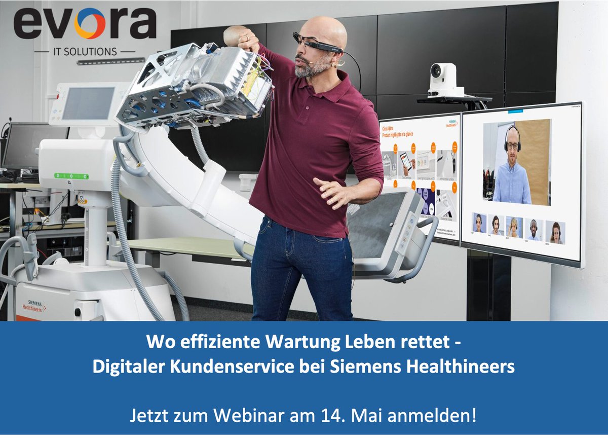 EvoraIT's tweet photo. Webinar mit Siemens Healthineers am 14.5: Lösungen für optimierte #Einsatzplanung, #mobile #Service-Unterstützung #Checklisten, Betrieb und Integration mit #SAP, #ClickSoftware (by #Salesforce), #ServiceNow etc. #fieldservice #CustomerService #scheduling https://t.co/AWQyzveRzd https://t.co/ZTWd6D3x9Z