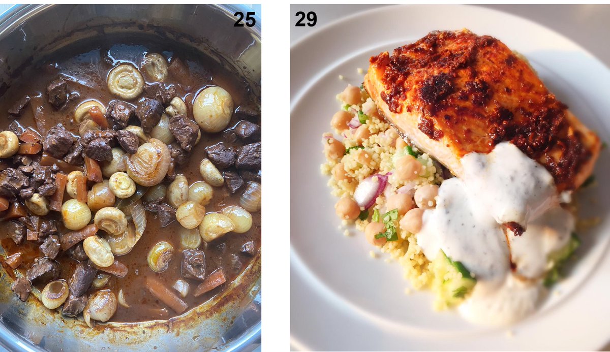 ClarkeGroupEd's tweet photo. The last quarter final poll is between:

Contestant 25 - Boeuf Bourguignon
Contestant 29 - Harissa salmon, preserved lemon and chickpea couscous with cucumber and mint raita.

VOTE for your favourite BELOW.

Check back on Monday to see the semi-finals of the #MassSpecCookOff https://t.co/RHDxKdZBd6