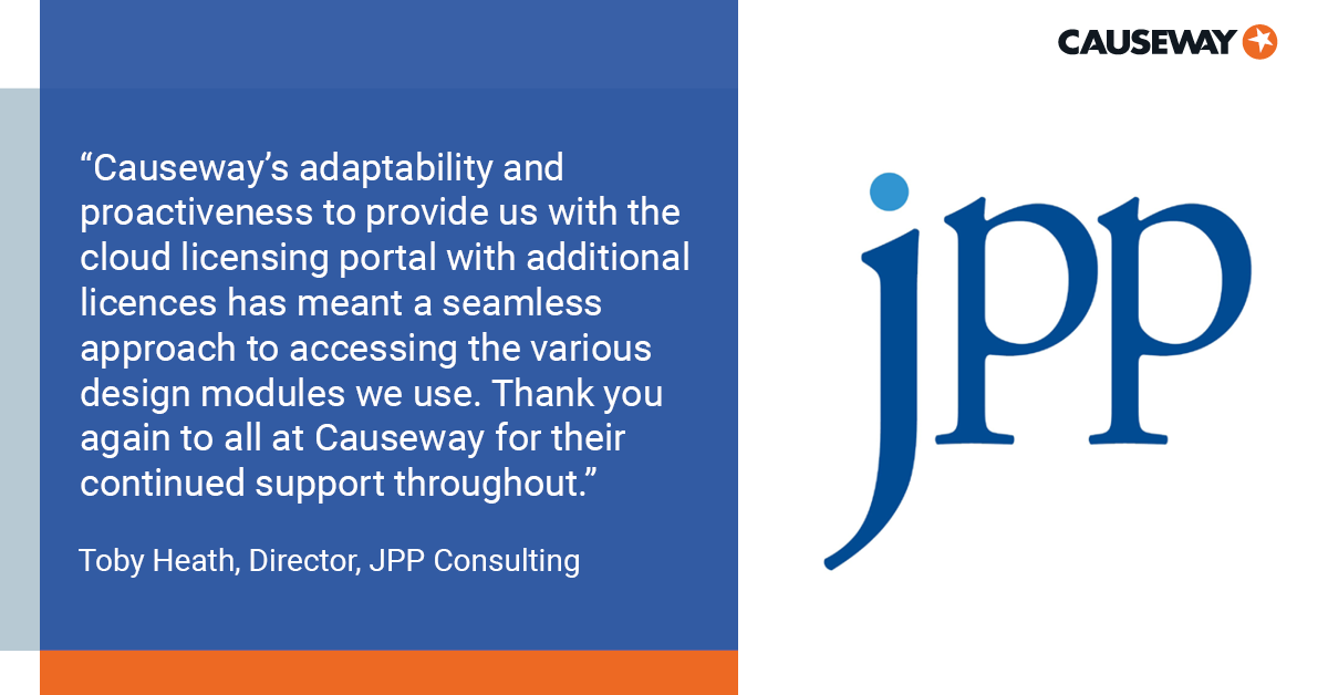 CausewayTech's tweet photo. We're delighted that our customer commitments are helping @JPPGroup to stay productive and manage their workload effectively at this challenging time. Discover how we’re supporting our customers: https://t.co/vsxyiGwmUq #keepconstructionthriving #loveconstruction https://t.co/JtbscGAr2z