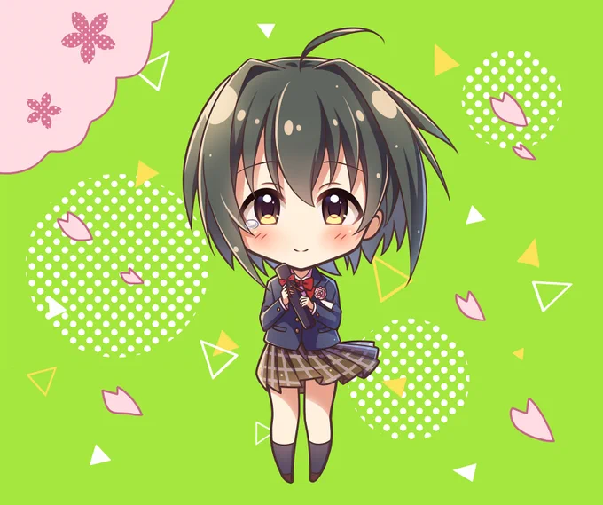 2019年の小日向ちゃんカレンダーのSD小日向ちゃんたち
1～4月 