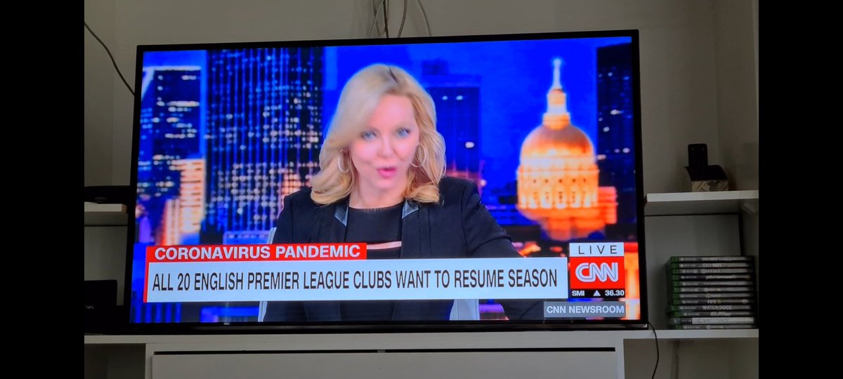 Travjut's tweet photo. @CNN releasing fake news about the @premierleague 
Not all the clubs agreed to start the league. 
It's not safe for the players let alone the spectators 😑 get your information right ! https://t.co/LgudimqWWy