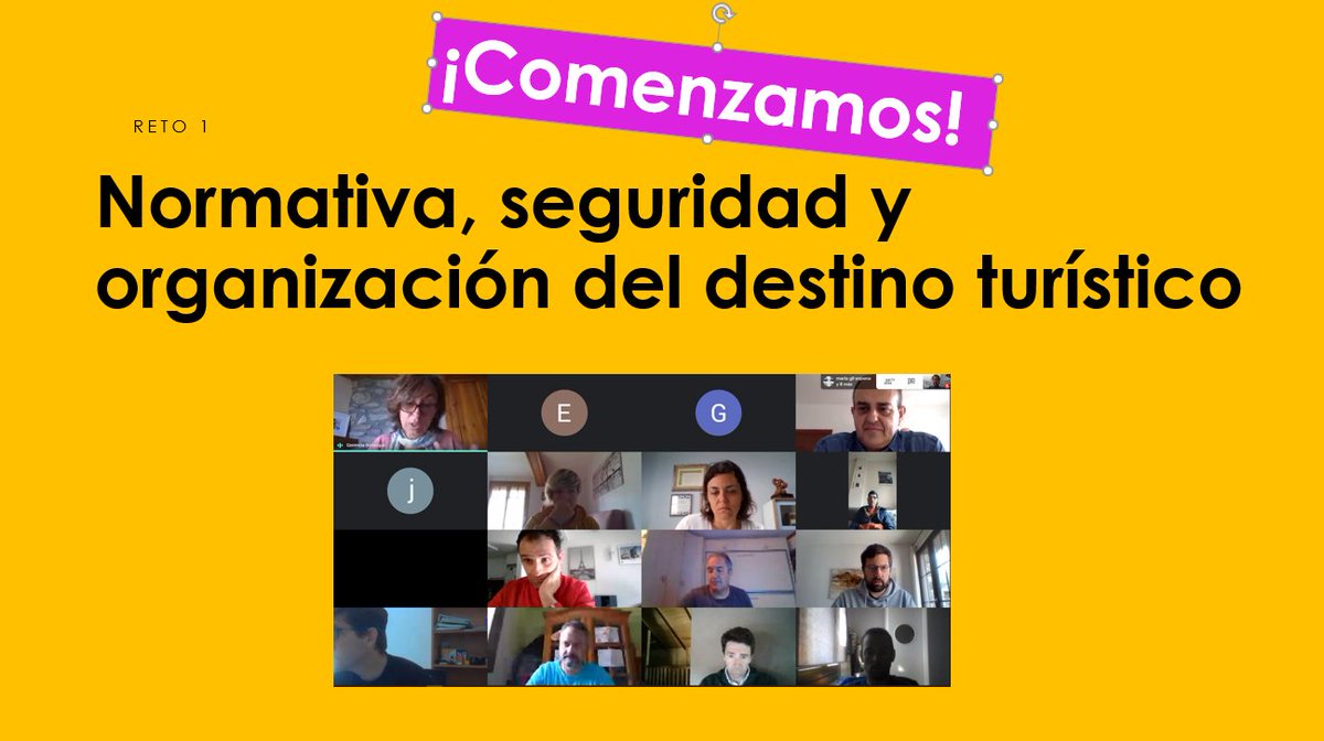 SirJurgis's tweet photo. Comienzan las reuniones de grupos de trabajo del Vesinal! 
Primera sesión de 10:00 a 11:00 sobre el reto Normativa, Seguridad y organización del destino turístico
https://t.co/ltkxw0E9dI https://t.co/TfMQR29HFL