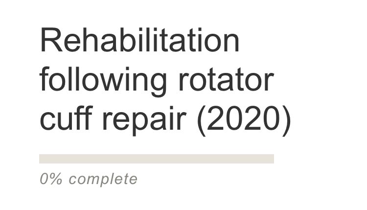 Are you a clinician involved in rehabilitation following rotator cuff repair? If so, we would like to hear your views:

mmu.onlinesurveys.ac.uk/rehabilitation…

The survey takes < 10 minutes. Thank you.

<a href="/bessconference/">British Elbow & Shoulder Society</a> <a href="/bess_org/">BESS</a> <a href="/EUSSERBOARD/">EUSSER</a>