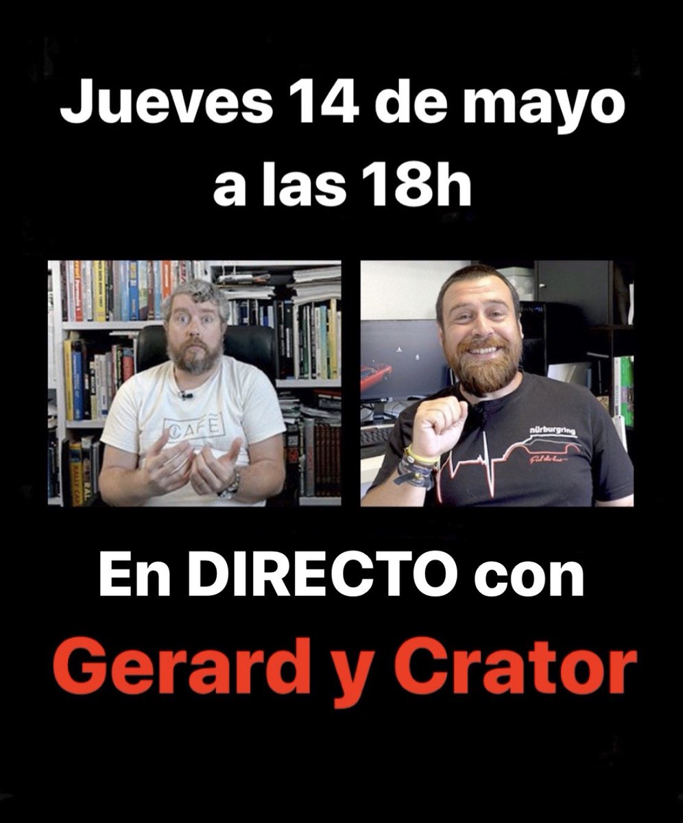 coches.net (@cochesnet) on Twitter photo Este jueves a las 18h, <a href="/Gerard_Farre/">Gerard Farré</a> y Crator en DIRECTO desde Instagram! Haz clic y dájeles tu pregunta ➡ ow.ly/5EEW50zeCOE #cochesnet Este jueves a las 18h, <a href="/Gerard_Farre/">Gerard Farré</a> y Crator en DIRECTO desde Instagram! Haz clic y dájeles tu pregunta ➡ ow.ly/5EEW50zeCOE #cochesnet