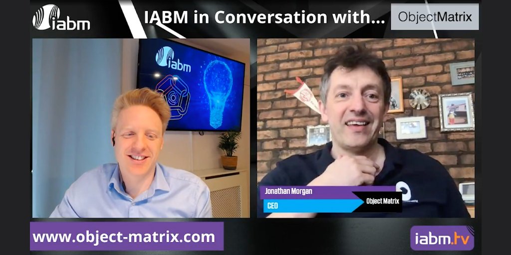 radicalmovesltd's tweet image. In this @TheIABM TV interview, Jonathan Morgan, CEO, @Object_Matrix, discusses the most important storage considerations and what’s new with #MatrixStore.

Watch it here: ow.ly/SEb750zDJTX

#mediaworkflows #mediaindustry #hybridcloud