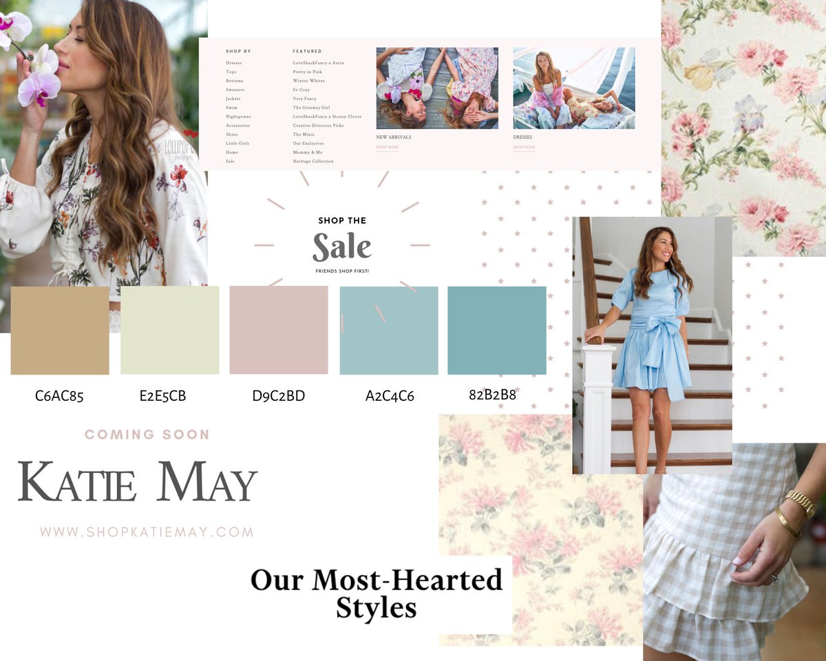 TheReadyPretty's tweet image. Still one of my absolute favorite mood boards we've ever created... love how from this inspo we pulled together @shopkatiemay's website to help launch her Spring/Summer 2020 collection. #readypretty #chicandstrategic #webdesign