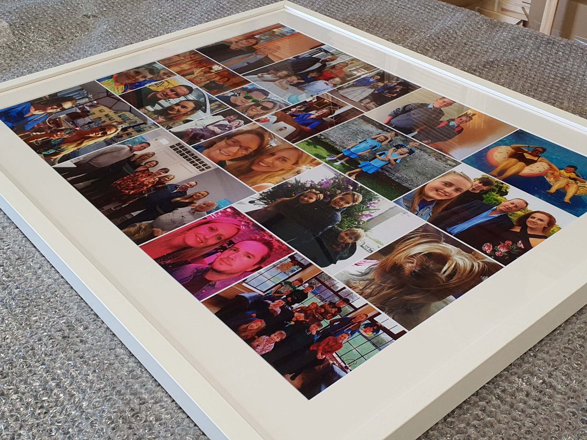This 80x60cm custom collage shipped recently.  Looks fab in a white frame - really contemporary. Connect with friends, family and loved ones with your own memories of moments shared. We're OPEN printing happiness throughout this #Irelandlockdown. #CANASWORKS #inittogether