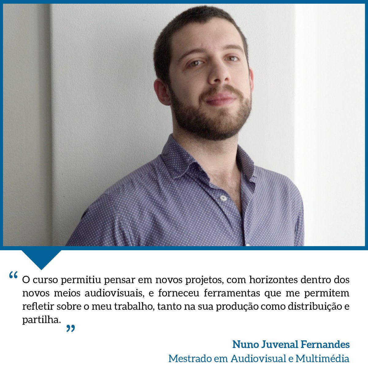 ESCS's tweet photo. #MestAM Nuno Juvenal Fernandes, mestre em Audiovisual e Multimédia, fala sobre a sua experiência no curso: https://t.co/ip11qpGEVE
📌 As candidaturas decorrem a partir do dia 1 de junho. • Mais info: https://t.co/3e2yvWPffX https://t.co/pLndmOABJU