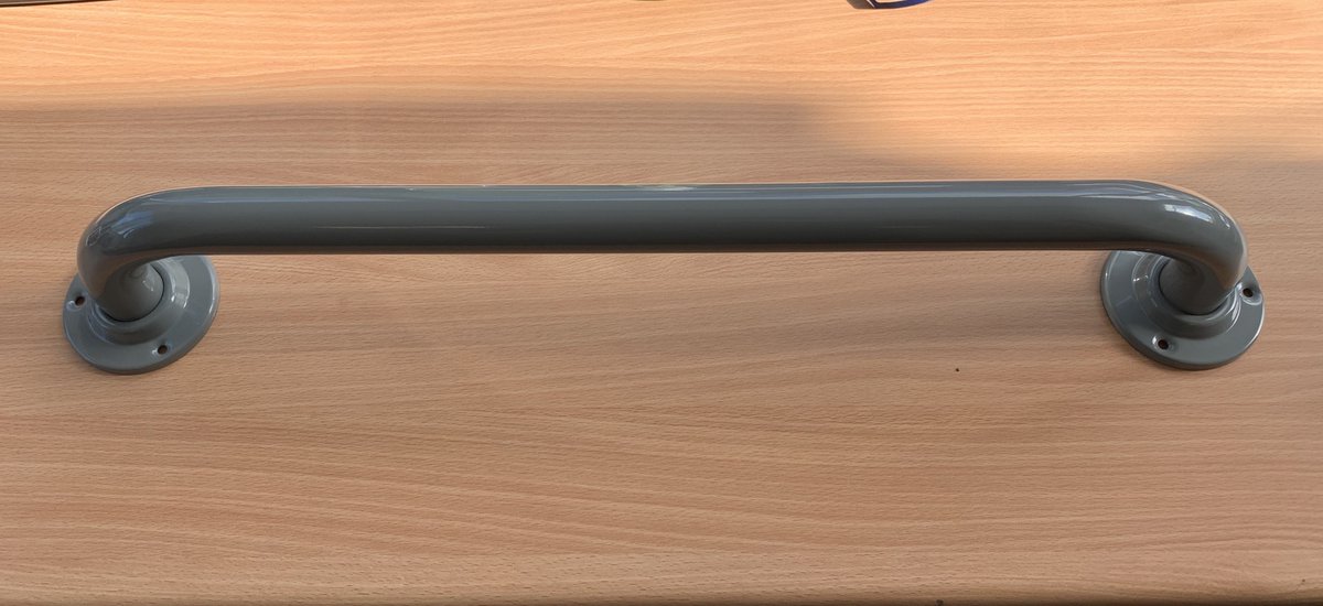 bathex_'s tweet photo. Bathex 600mm grab rail special colour RAL 7012. Did you know for 20+pieces we charge no extra for colours.
#interiordesign #interiordesigner #bathroomdesign #bathroomideas #inclusivedesign #carehomes #architects #ironmongery #adaptations #supportrail #DIY #madeinbritain https://t.co/cyfQLQ0Ua2