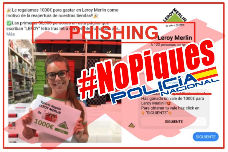 policia's tweet photo. ¡OJO 👀! Es un nuevo intento de #phishing

Si lo recibes👉NO te lo creas, NO pinches en ningún enlace y NO compartas. Ante la duda👉CONTRASTA con la fuente oficial.

#NoPiques https://t.co/5HZqfk6aCG