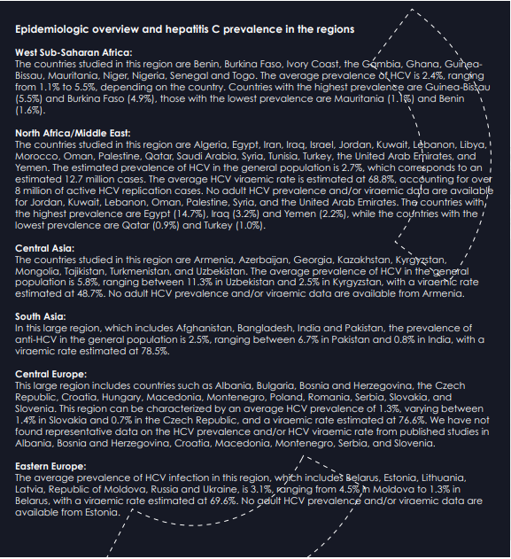 CorrelationNet's tweet image. Would you like to have a closer look on the #EpidemiologicOverview and #HepC prevalence in world regions? For more info, read our #PeerInvolvement #intervention report.
buff.ly/39Vqo71
#CEHRN #HarmReduction #PWUD #P2P #HepC #HIV #HCV #HBV #Migrant #Refugee @Fixpunkt_gmbh