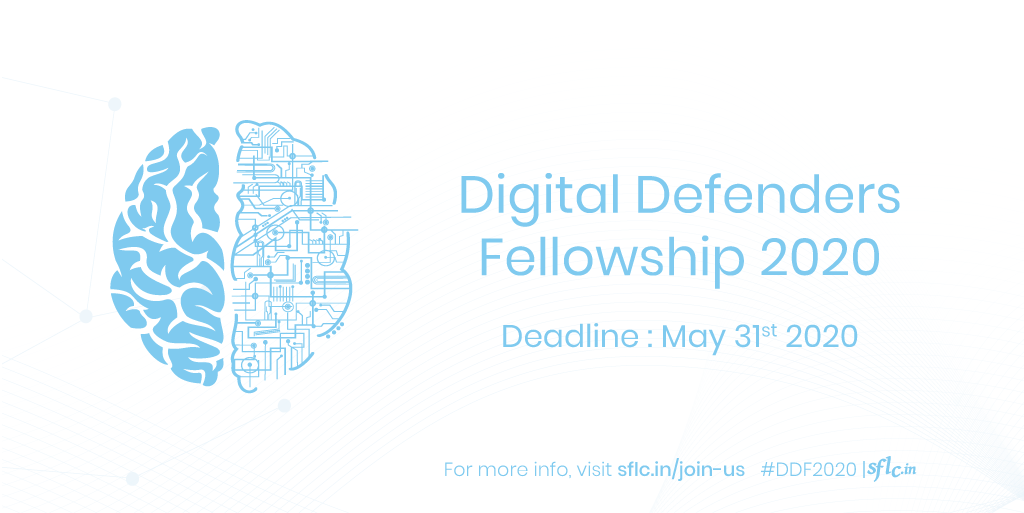SFLCin's tweet photo. #ApplicationsOpenNow
Digital Defenders Fellowship 2020.
Where Tech meets Policy.
Learn more about it on our website - https://t.co/4tC5B2Hicu
#DigitalDefenders2020 #DigitalSoldiers #fellowship2020 https://t.co/kUf5gwJeDi