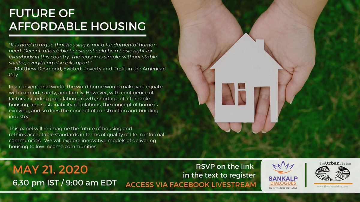 SankalpForum's tweet photo. @sankalpforum and @theurbanvision launches a panel discussion to explore innovatiVe solutions of delivering housing to low income communities.
Link to Register: https://t.co/Nlhi6eFNPL
#affordablehousing #lowincomecommunities #sankalpdialogues #urbanvision https://t.co/Zwa31630WF