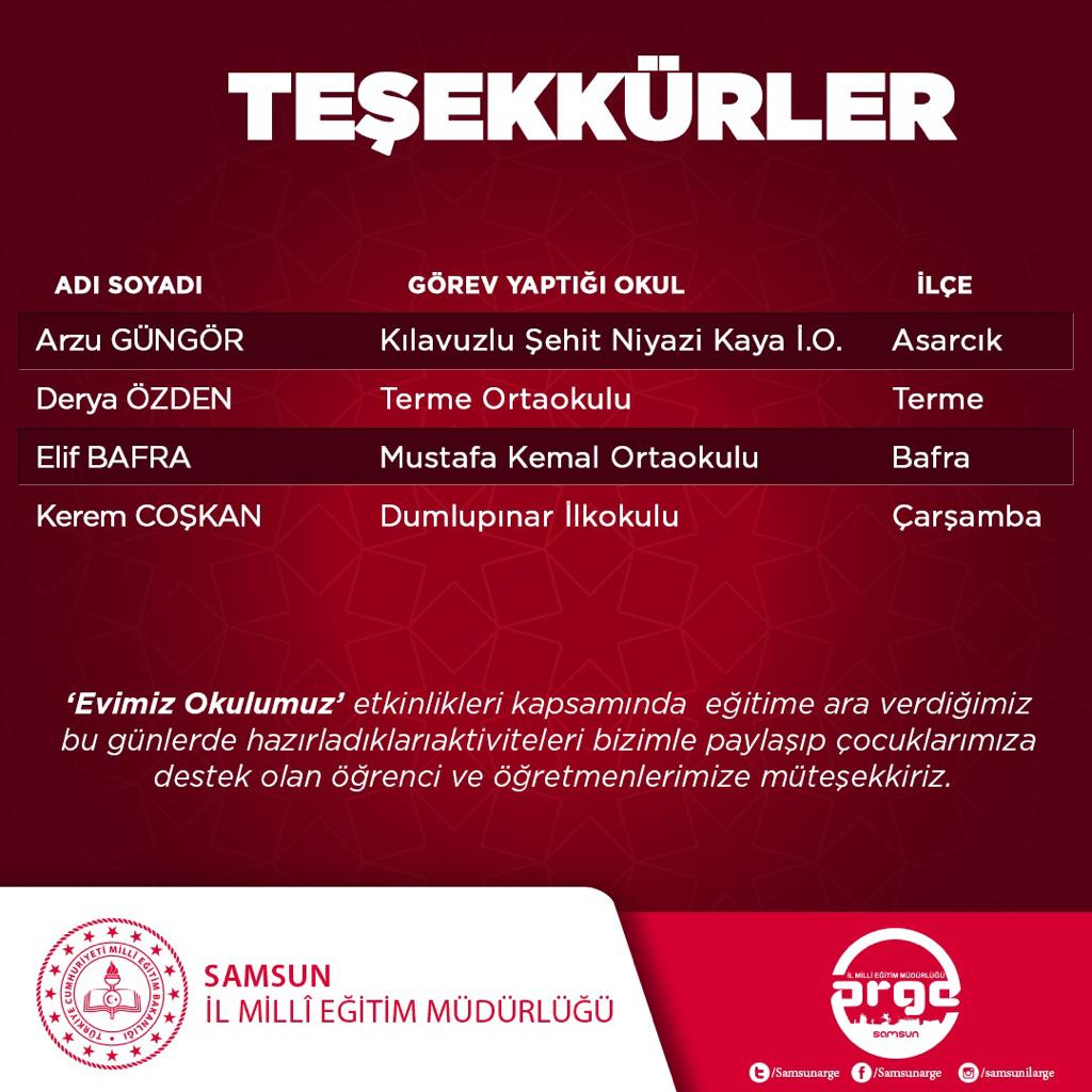 Anaokulundan başlayarak her kademe için eğlenceli ve öğretici etkinlikler sizler için hazır #Evimizokulumuz #TatilDeğilUzaktanEğitim