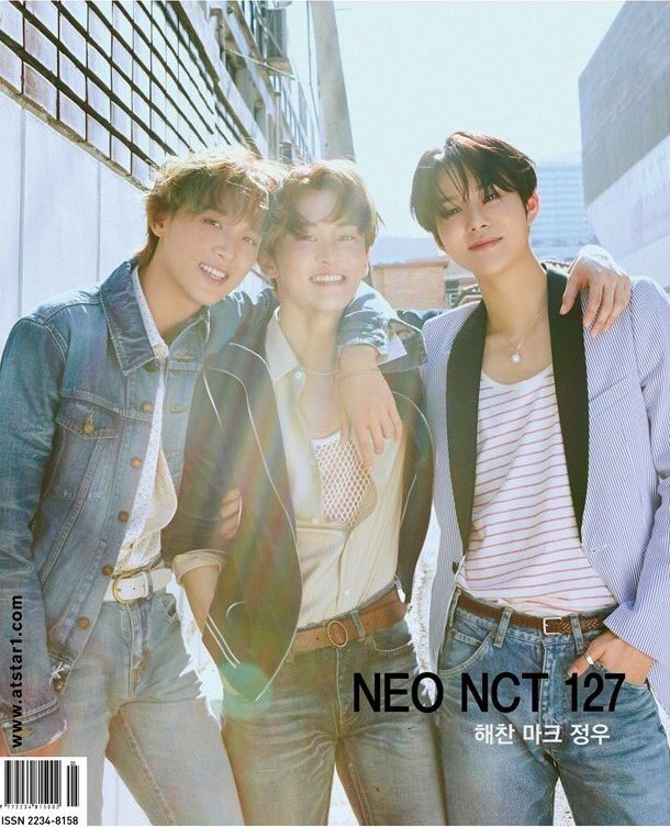minrinchoi13's tweet photo. Star1 Magazine June Issue

NCT 127 Jungwoo, Mark, Haechan https://t.co/0WW4QXA7P2