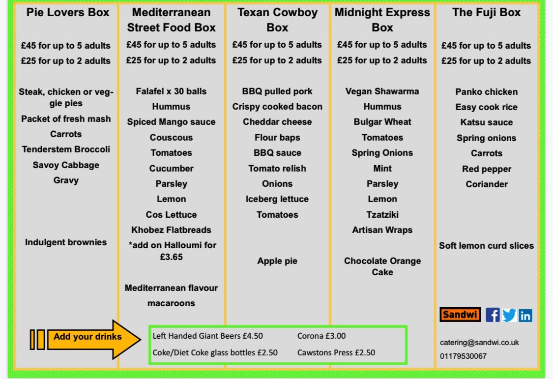 JackAlmo__'s tweet image. Sandwi on the go // we are still not opening the shops &amp;amp; the sandwich vans for now  :(  but we are still making our kit boxes &amp;amp; home food delivery :) “eat better, feel better “ #bristolfood #HomeDelivery #kitboxes