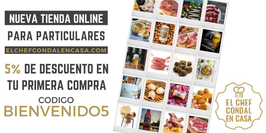 🔥NEWS🔥 Los mejores productos gourmet en la puerta de🏠  
🛒  𝗘𝗟𝗖𝗛𝗘𝗙𝗖𝗢𝗡𝗗𝗔𝗟𝗘𝗡𝗖𝗔𝗦𝗔.𝗖𝗢𝗠 
Nueva tienda online para particulares.
Y además un 5% de descuento en la primera compra😏
Envíos gratuitos a partir de 60€ 
#tiendaonline #quédateencasa  #enviosgratuitos