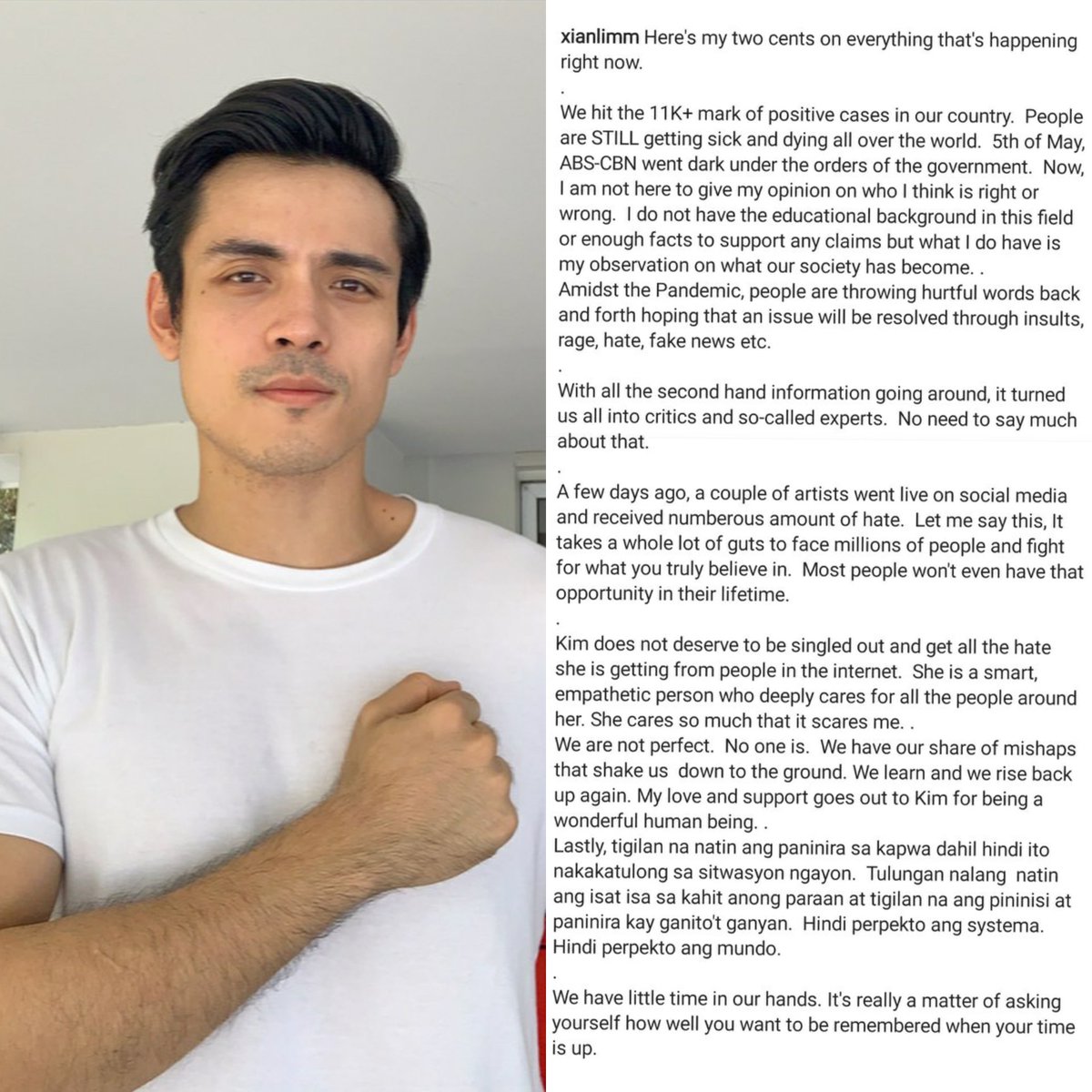 kowalerts's tweet photo. LOOK: Xian Lim defends Kim Chiu from bashers who criticized her “classroom” statement

Kim does not deserve to be singled out and get all the hate she is getting from people in the internet.  She is a smart, empathetic person who deeply cares for all the people around her. #KimXi https://t.co/1aSCA9gSjq