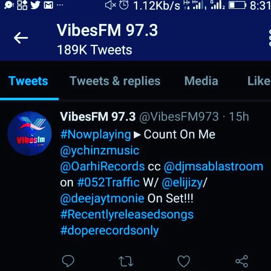 djmsablastroom's tweet photo. #CountOnMe By @ychinzmusic 💥 still trending ▶ Play a Hit, Again and Again 🔊🎶 #VibeToItWithRealwarripikin #YchinzCountOnMeChallenge
Follow @ychinzmusic @oarhirecords & @djmsablastroom
#radio #promo #music #newmusic #nigeriandj #DJMsa #msablastroom https://t.co/ajbXdpSU3L