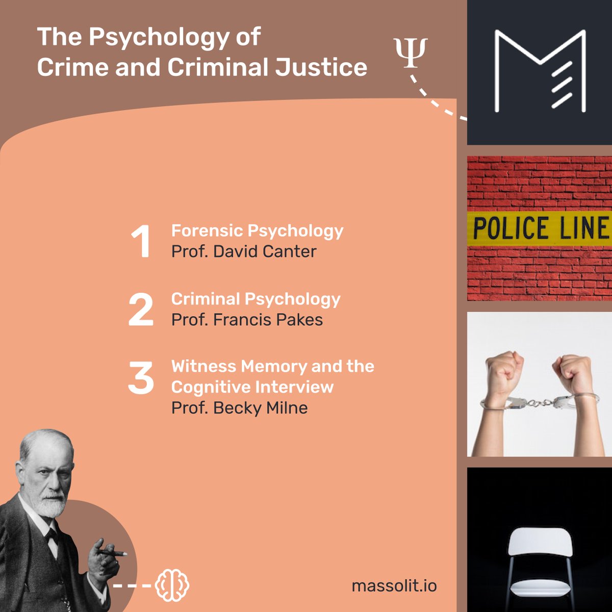 massolit's tweet photo. Teaching #OffenderProfiling, the #CausesOfCrime and #WitnessMemory for #ALevelPsychology?

Check out these THREE amazing video lecture courses on the Psychology of Crime and Criminal Justice: 
👉 https://t.co/6o0LRQgnOP

#Psychology #PsychEd https://t.co/rCKOUZCmwB