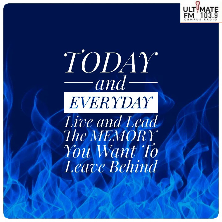 Ultimatefm1039's tweet photo. TODAY
and
EVERYDAY
Live and Lead
The MEMORY
You Want To Leave Behind
.
.
.
#ultimatetuesday #ultimatemotivation #beyourself #stayhomestaysafe #tuesdayvibes #ultimatemeultimateyou https://t.co/ivE3mjD0Qa