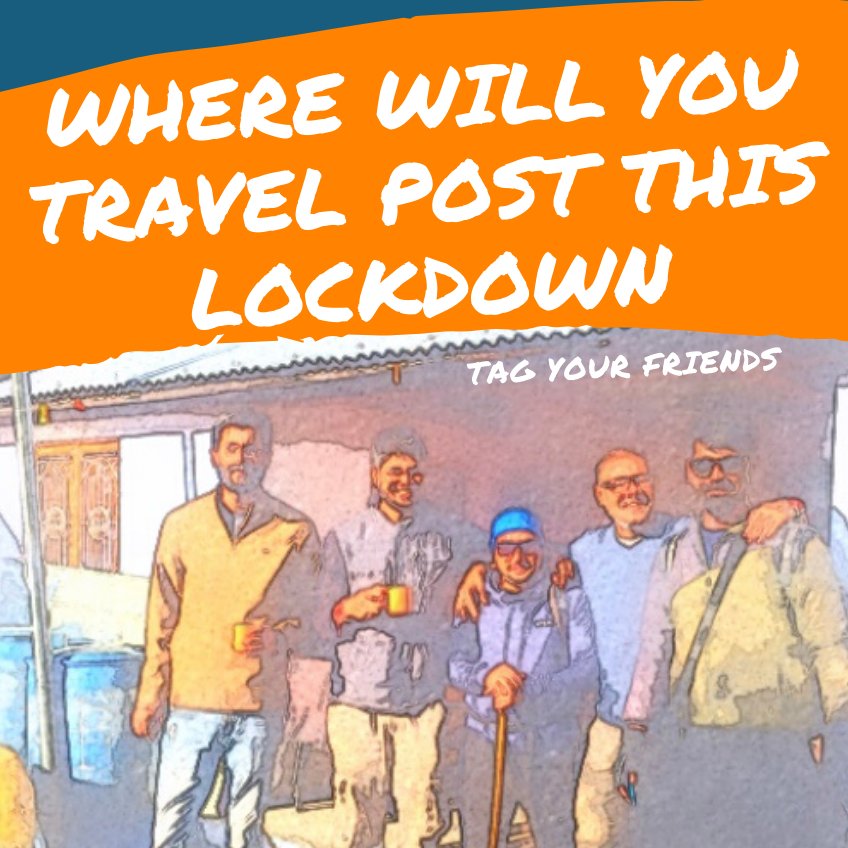 ToRootsIndia's tweet photo. What are your plans once the lockdown is lifted?

What is the thing that you are dying to do or that one place that you are eager to visit?

Tag your friends you would want to go with.

#travel #BucketList #wherenext #torootsindia

@ToRootsIndia https://t.co/3pC81C5IoM