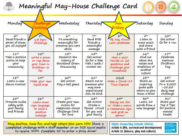StockGrnHouse's tweet photo. Challenge Tuesday.
Email me your poems or raps about your lockdown experience to receive 3 house points. Send photos of all your completed challenges to
S.Haynes@stockgrn.bham.sch.uk https://t.co/8j50N6TvA7