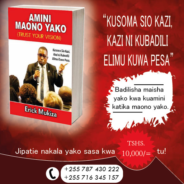 CreativeEss's tweet photo. Wahi ujipatie nakala yako ya "AMINI MAONO YAKO" ubadilishe maisha yako. #booksellers #bookreaders #booklovers @IlalaYetu https://t.co/n3z0CQvdJ2