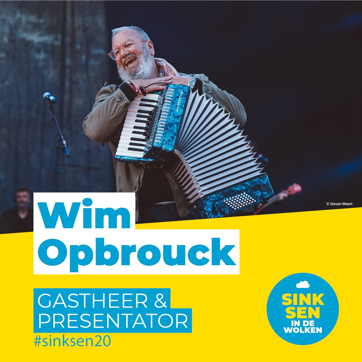 Sinksen's tweet photo. Ziet dat af! De namen van Sinksen20 👀 📻 Wim Opbrouck  leidt als gastheer en presentator van Sinksen20 het gehele weekend in goede banen

#sinksen20 #wimopbrouck @8500Kortrijk https://t.co/gbCKFghwlV