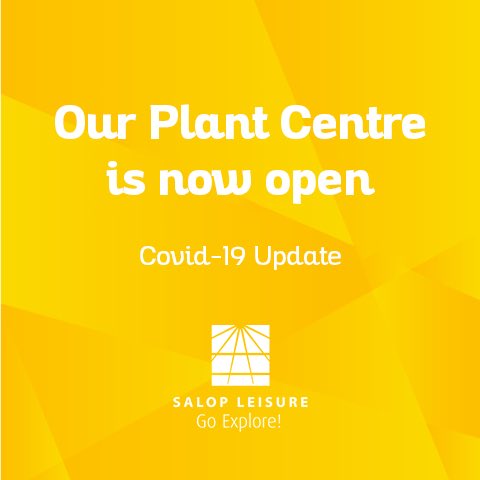 SALOP LEISURE COVID - 19 UPDATE Love Plants at Salop Leisure will be opening again from 9am Wednesday 13th May 2020. Click here for more details salopleisure.co.uk/about/temporar…