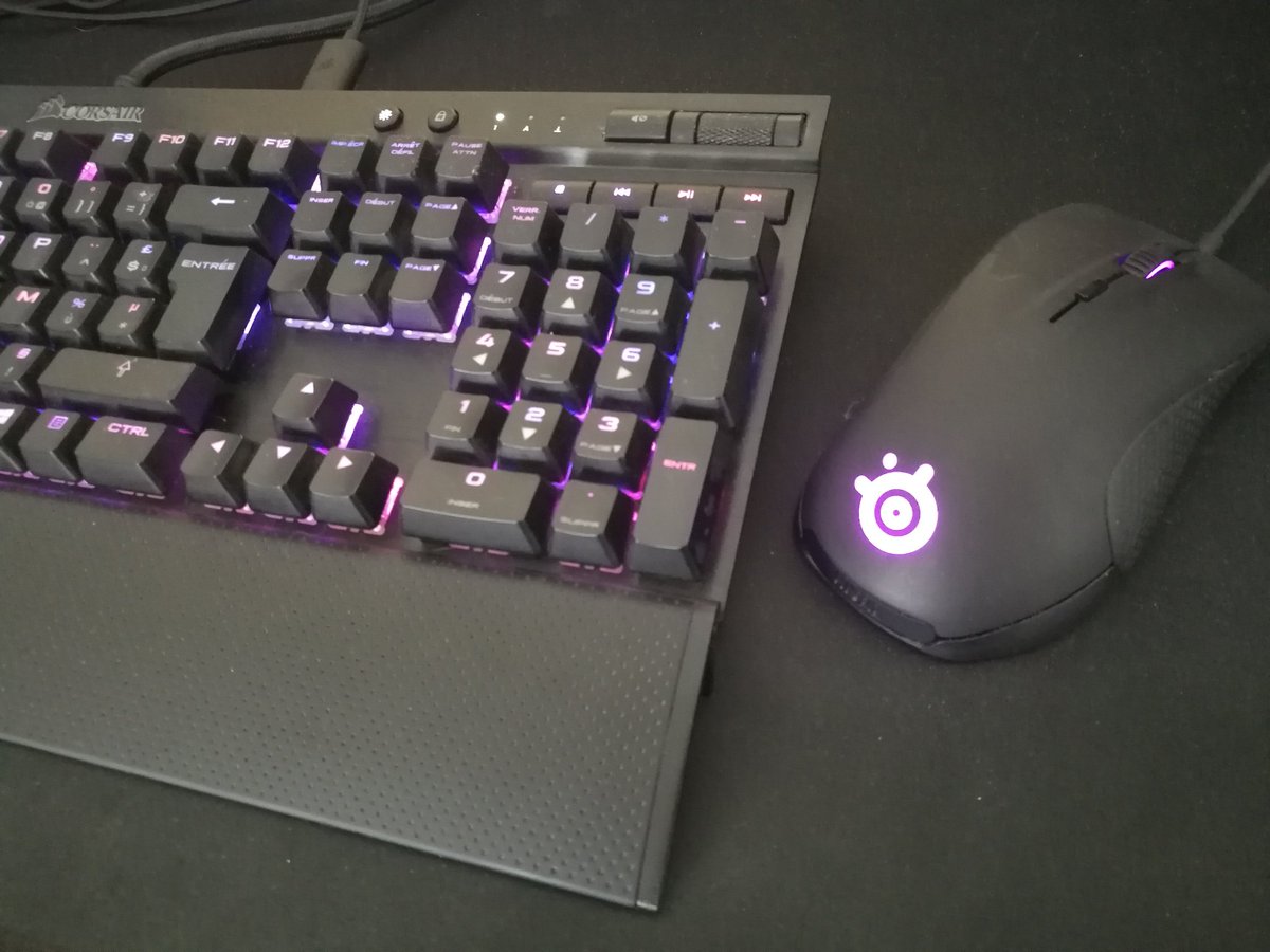 iNem0o's tweet photo. @flogisoft @SteelSeries c'était dans ma todo depuis un moment déjà mais j'ai enfin une souris aux couleurs accordées avec mon clavier! thx a lot @flogisoft 😘 https://t.co/2DfJhQDmnf
