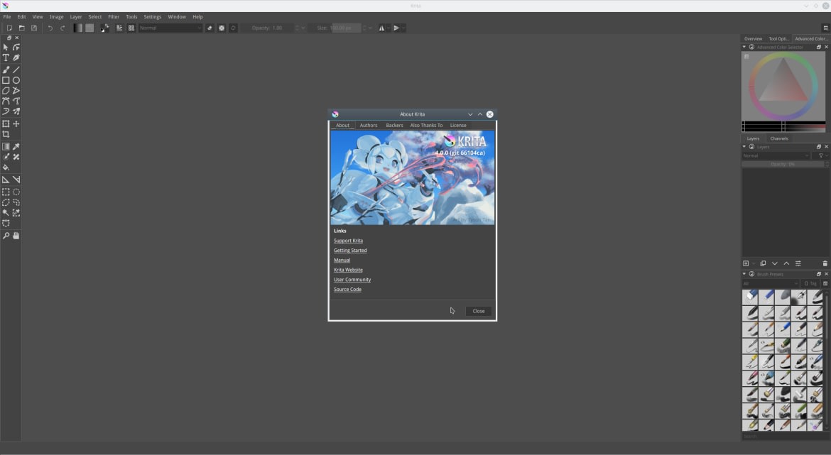 ubuntu's tweet photo. Krita is a professional FREE and open source painting program 🖌. It is made by artists that want to see affordable art tools for everyone 👩‍🎨 👨‍🎨 . The latest version of Krita, built on #KDE is now available as a snap.

snap install krita

https://t.co/bXCAVg3VMr https://t.co/YjMuaDrsQt