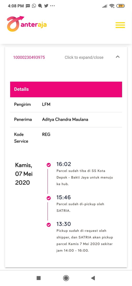 adityacma's tweet photo. @anteraja_id  Mohon bersabar ini ujian ☹️ https://t.co/mljsANXz4Z