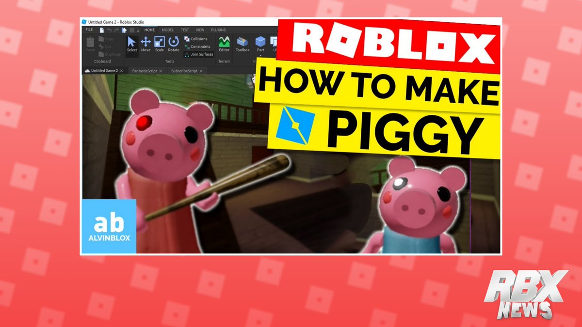 Rbxnews On Twitter Want To Make Your Very Own Roblox Piggy Game Well Alvinblox Has A Tutorial On How To Do So He Ll Teach You How To Make Script And Setup - how to make ur own roblox game