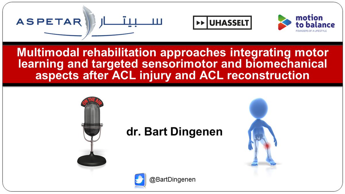 Bart Dingenen (@bartdingenen) on Twitter photo Thanks <a href="/Aspetar/">Aspetar سبيتار</a> for the invitation to present on multimodal ACL rehab approaches integrating research to practice! 💯 Thanks <a href="/Aspetar/">Aspetar سبيتار</a> for the invitation to present on multimodal ACL rehab approaches integrating research to practice! 💯