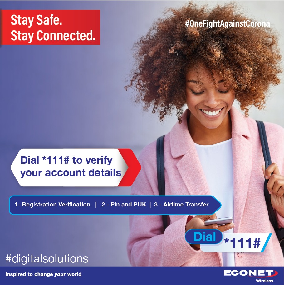 Self-service on the go! Stay Safe, Stay Connected! #OneFightAgainstCorona@EcoCashZW @econetzimbabwe @Techzim @jiantloaded @mhembere