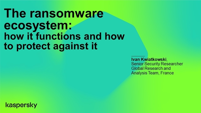 kaspersky's tweet photo. The news may have moved on to other types of malware, but #ransomware still poses a real danger to businesses.  In fact, many ransomware authors have shifted away from targeting end-users to focus more on businesses and municipalities.

Learn more ⇒ https://t.co/bzC1jTruUY https://t.co/Bdxe7dg543