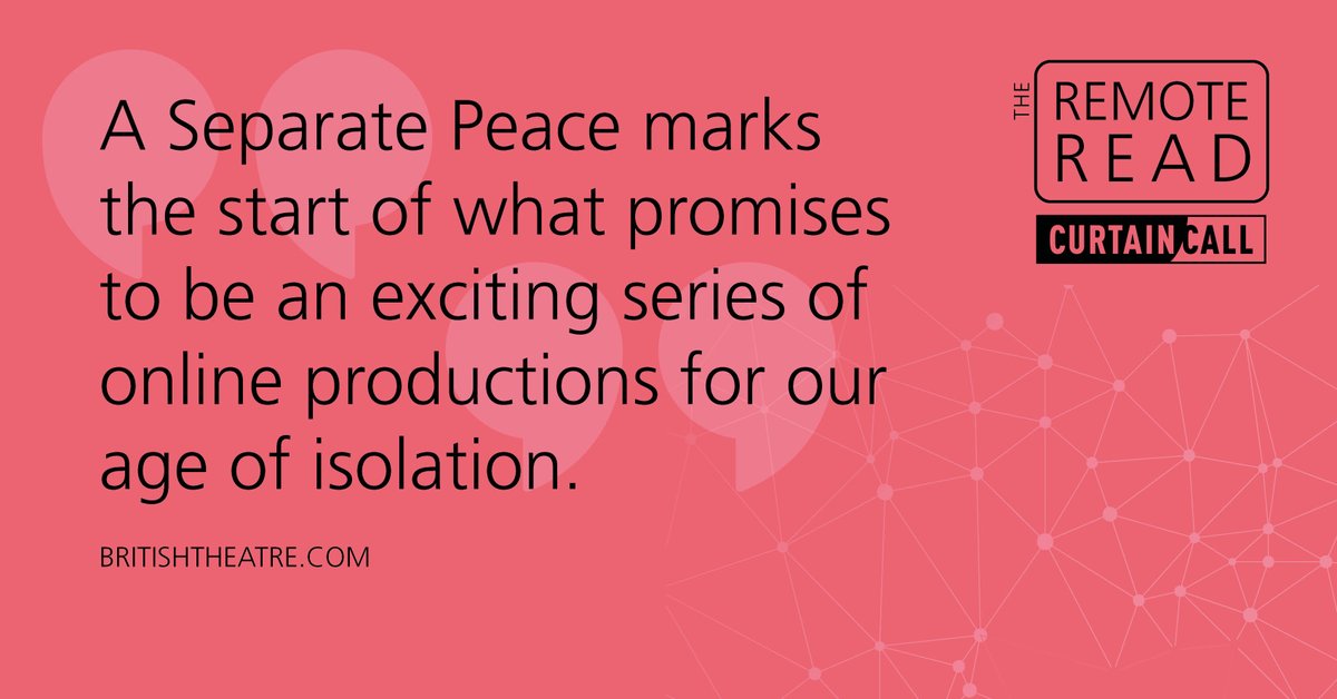 curtaincall's tweet photo. #TheRemoteRead 
#ASeparatePeace https://t.co/oTptLIgPQY