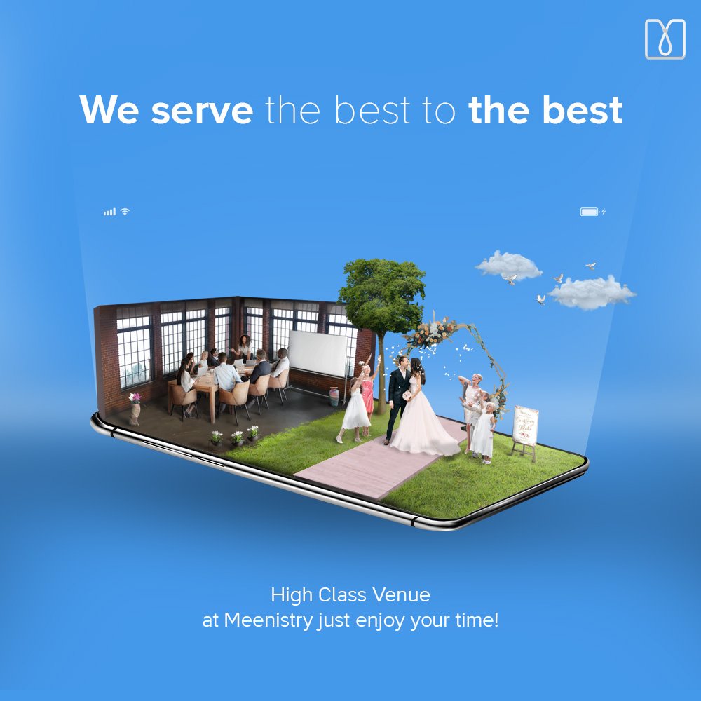 MeenistryID's tweet photo. Meenistry, a mobile application where you can browse a list of spaces for rental in a more convenient way. We are providing
spaces for wedding, meeting, coworking space &amp; social event.
Enjoy the best online booking service that you can rent spaces as easy as 1,2,3! https://t.co/QKVyhmg6bV