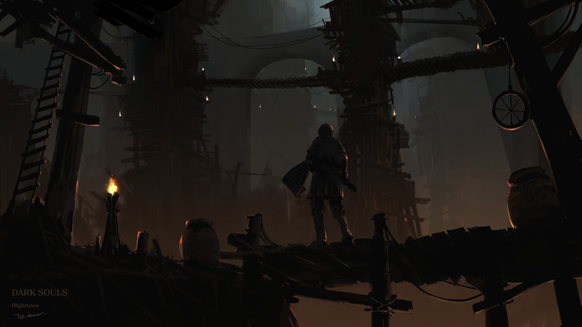 Tripdancer Gameillust 病み村への愛と憎しみを込めて描いた Darksouls