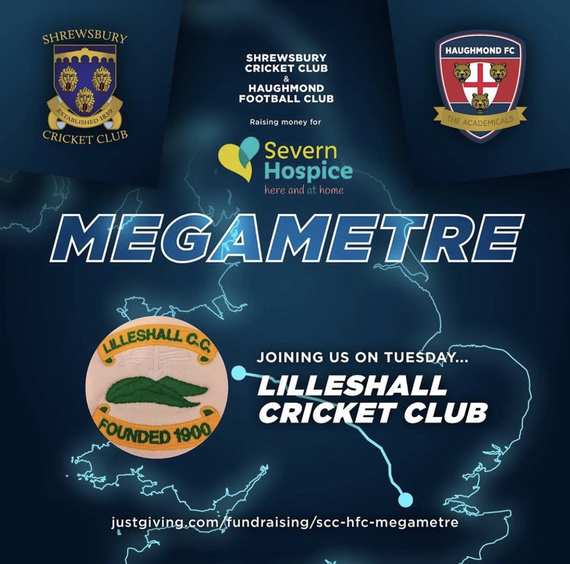 LilleshallCC's tweet photo. Today we’re joining @shrewsburycc for their challenge to raise money for a great cause in @severnhospice by taking part in the #Megameter challenge.
We have members itching to get off on their runs already, but if anyone else wants to join in, the details can be seen below! https://t.co/HBUXnjBsuY