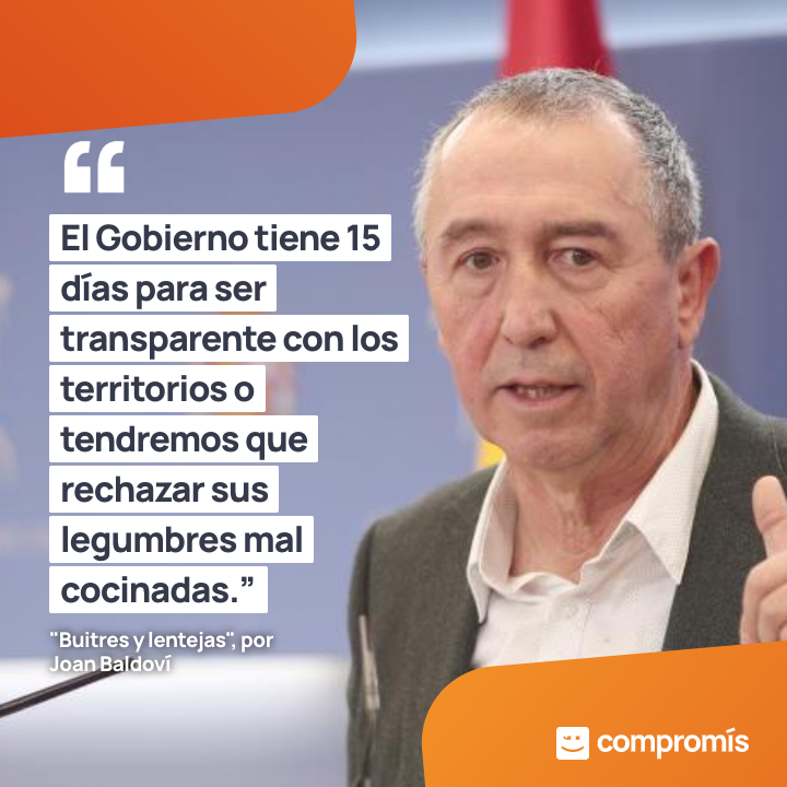 compromis's tweet image. 📝&quot;El Gobierno tiene 15 días para corregir sus recetas y ser transparente con los territorios o seremos nosotros los que tendremos que rechazar sus legumbres mal cocinadas&quot;

✏️&quot;Buitres y lentejas&quot;, artículo de @joanbaldovi🍊 

💻➡️comprom.is/JPVB2tb

#LesPersonesPrimer🤝