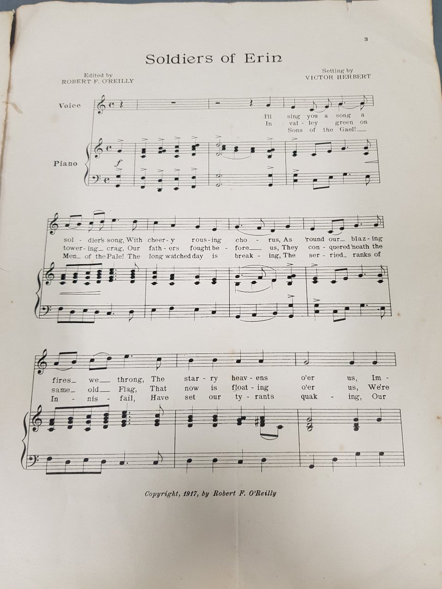 Niamh Ni Charra This Particular Copy From 1917 Is Signed By Captain R Obert Monteith Irish Republican Army Who Was Then Based In Usa Having Escaped Capture At Banna Strand Dec