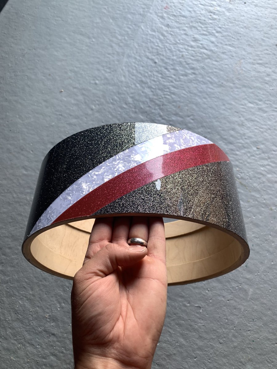 CarlADDrums's tweet photo. Looking a tad smart so people have said.... love a good diagonal stripe design. #addrums #customdrums https://t.co/p4Mus2WXrZ