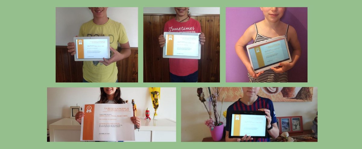 somesplai's tweet photo. #SomEsplai | Mireu! 😍L'esplai El Creixent ens envia fotografies amb els infants que van guanyar el primer premi del Concurs de Relats del Som Esplai! 

Enhorabona!🎉

Aquí podeu veure tots els relats guanyadors:
https://t.co/3aYB1fl2l2 https://t.co/VOUQ6zWO4x