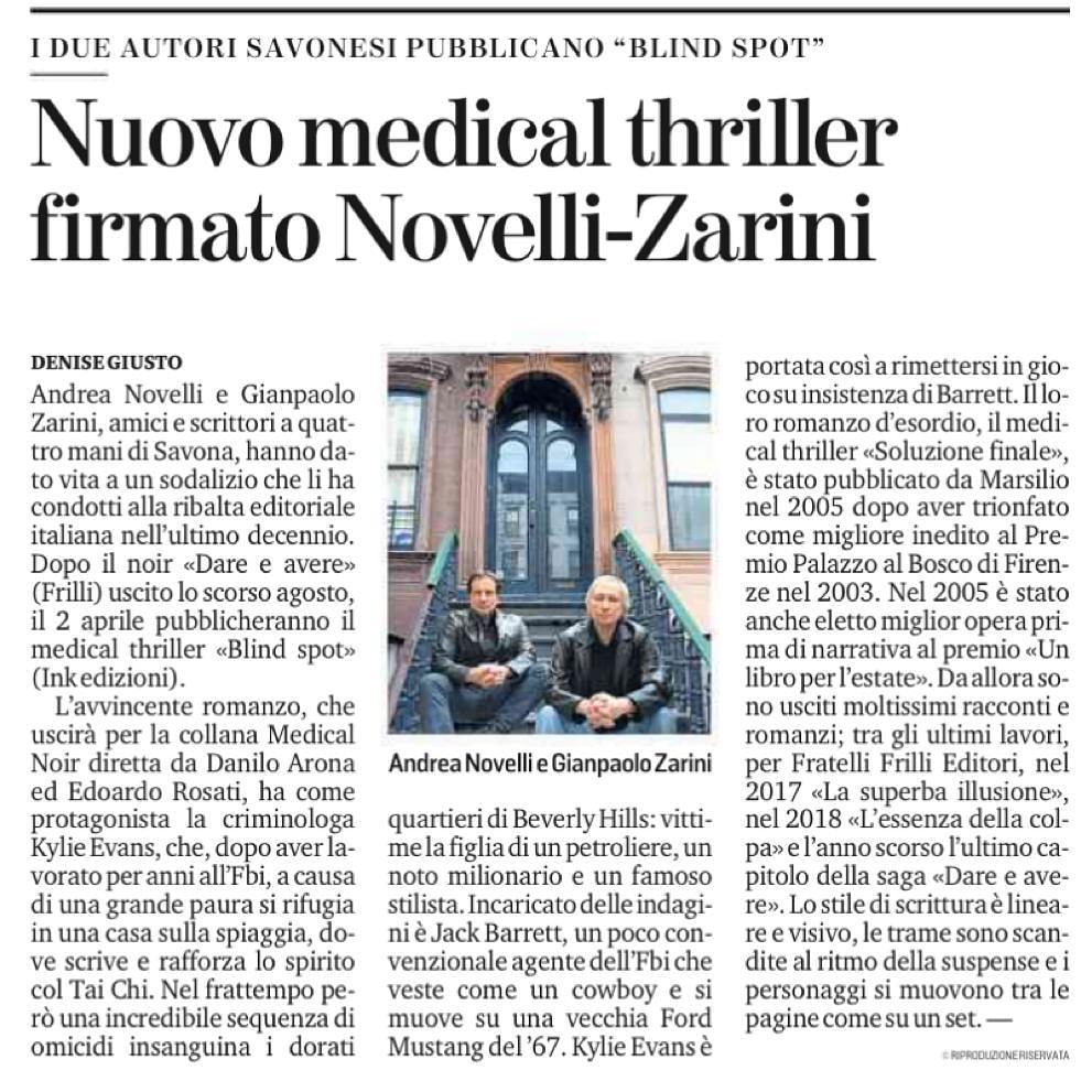 Blind Spot su La Stampa