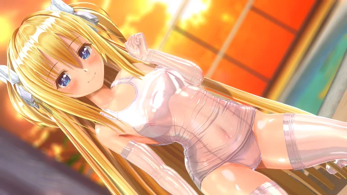 白透けスク水な金髪ちゃん#COM3D2 #CM3D2 