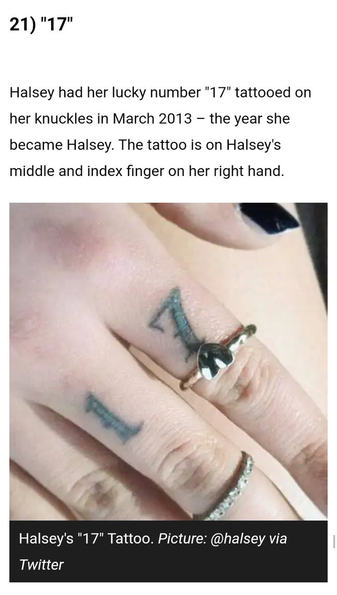 Those words basically leads to Halsey's tattoos.
